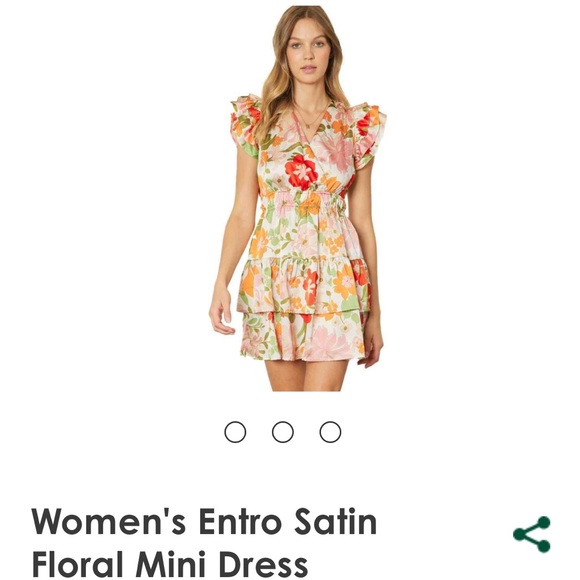 Entry Satin Floral Mini Dress - Picture 4 of 4